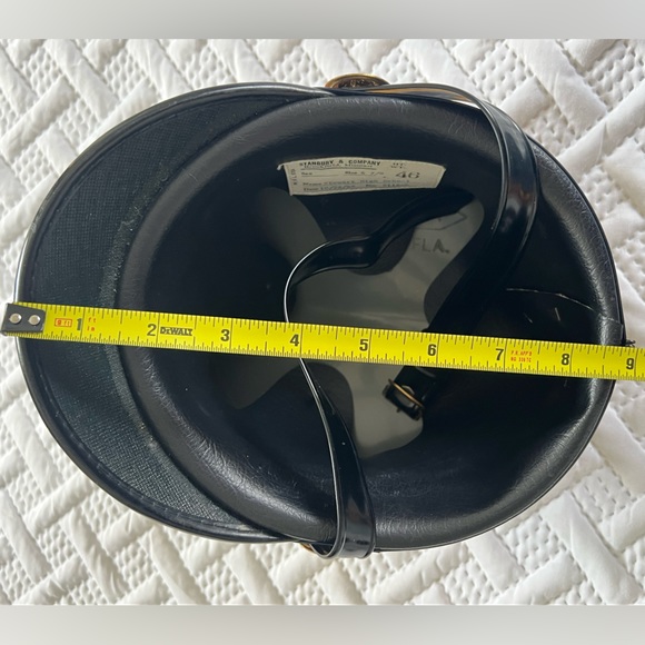 RARE Vintage 1964 Stanbury & Co Marching Band Hat Stewart HS Size 6 7/8 Shako - Picture 8 of 11